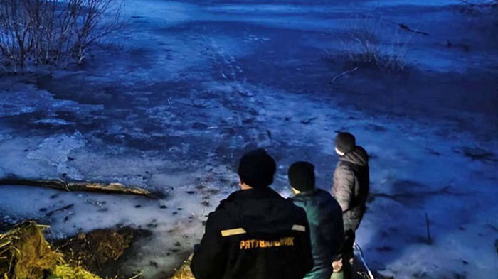 Под Киевом провалились под лед сразу четверо рыбаков