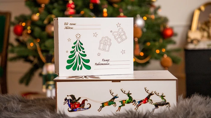 подарункова коробка на новий рік