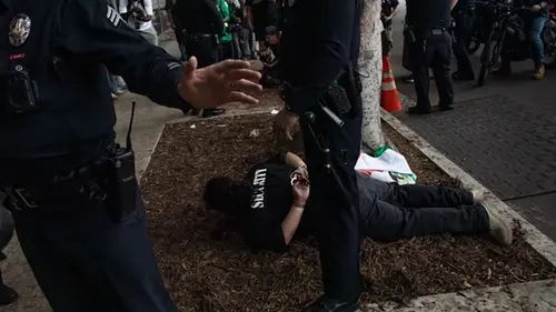 В США арестовали 74 участника протестов против Трампа