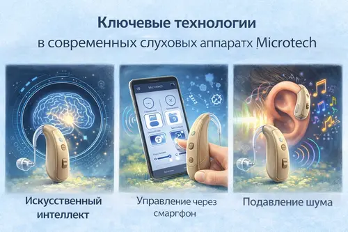 Ключевые технологии в современных слуховых аппаратах Microtech