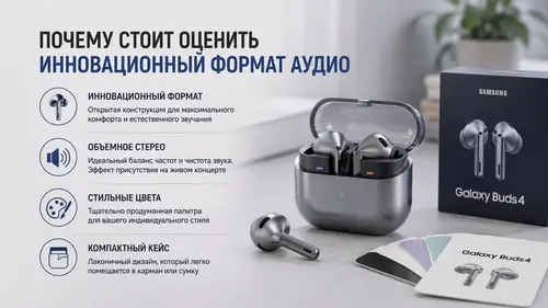 Почему стоит оценить инновационный формат аудио Galaxy Buds 4