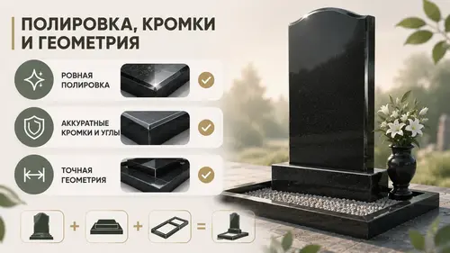 Полировка, кромки и геометрия памятника