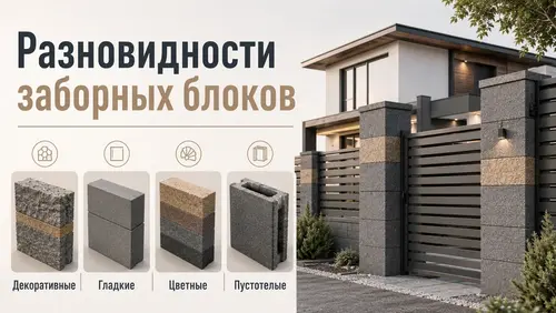 Разновидности заборных блоков