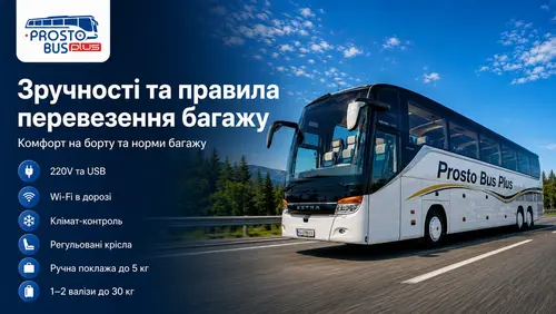 Які зручності та правила перевезення багажу діють у Prosto Bus Plus