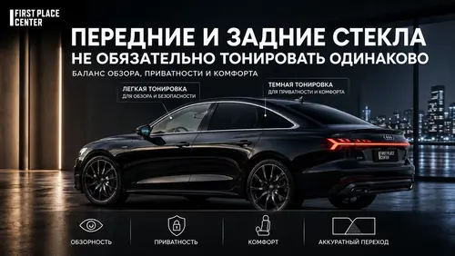 Передние и задние стекла не обязательно тонировать одинаково