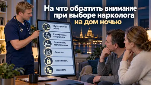 На что обратить внимание при выборе нарколога на дом ночью