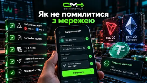 як не помилитися з мережею TRC-20 та ERC-20 для USDT